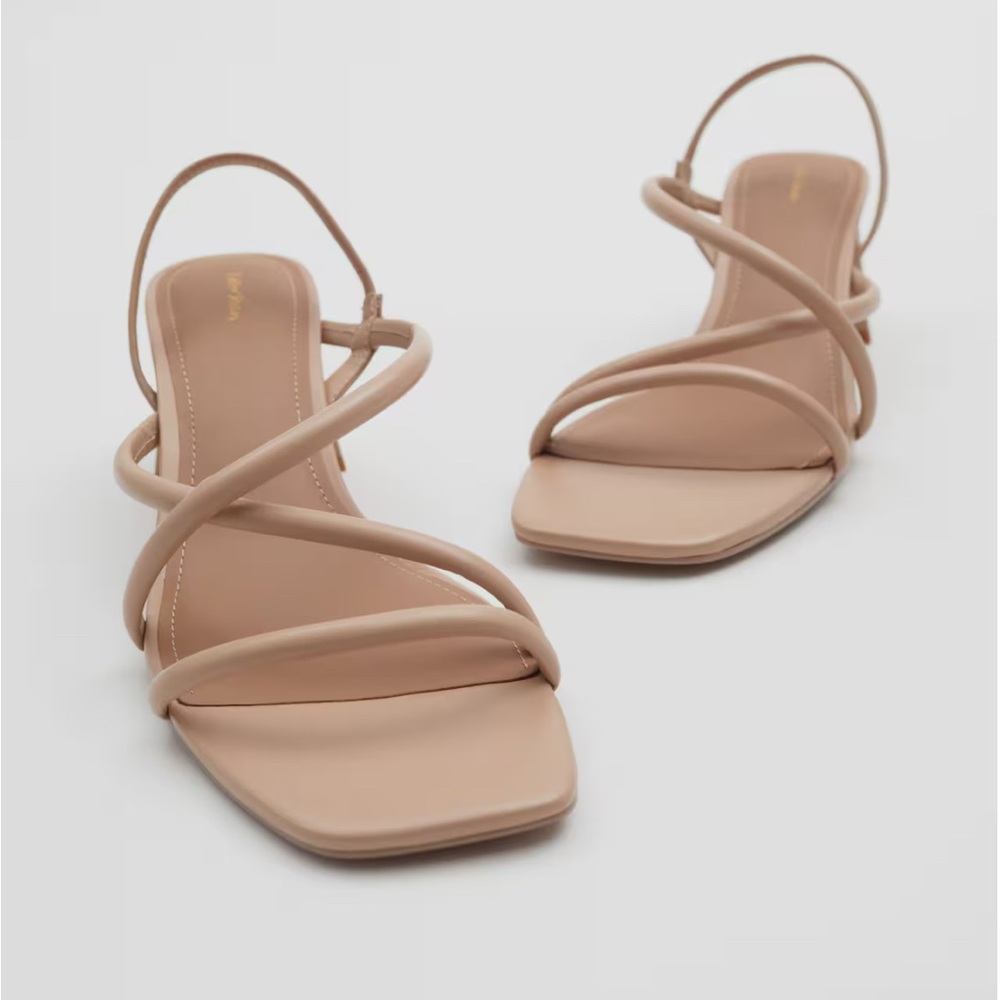 & Other Stories Tan Strappy Heels - Picture 2 of 8